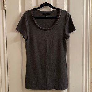 Banana Republic Tee with Satin Ribbon Neckline